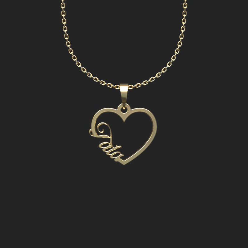 گردنبند طلا 18 عیار زنانه مدوپد مدل اسم طلا tala کد HF2-1-1165