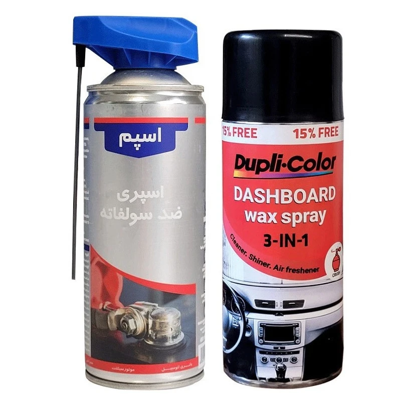 کیت تمیز کننده خودرو اسپم مدل 2 حجم 400 میلی لیتر مجموعه 2 عددی