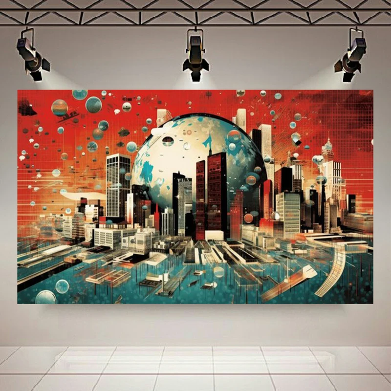 تابلو بوم طرح نمای شهری مدل توسعه کد AR303150