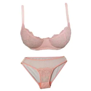 ست شورت و سوتین زنانه مدل فنردار توری