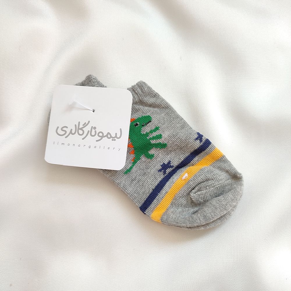 جوراب پسرانه لیمونار گالری مدل دایناسور Trex -  - 2