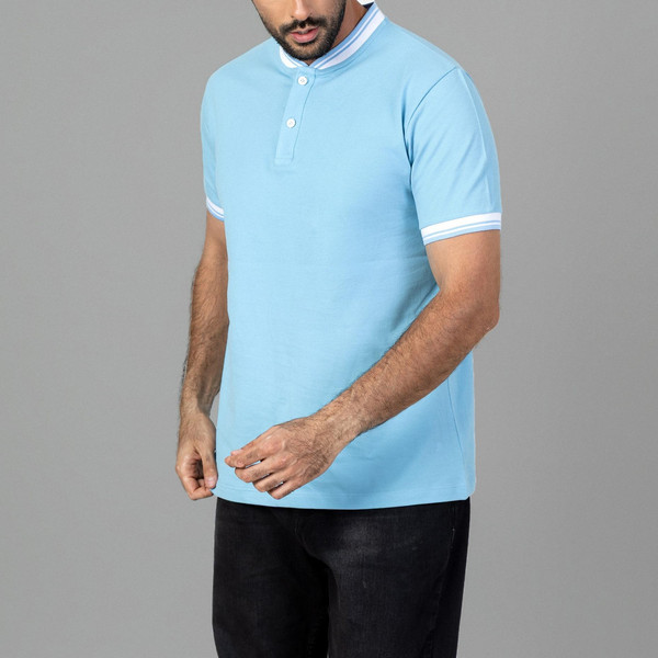 پولوشرت آستین کوتاه مردانه باینت مدل 817-2 رنگ آبی