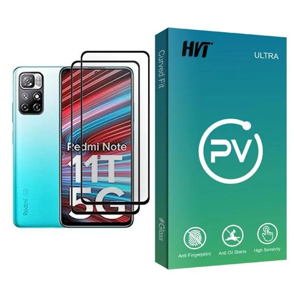 محافظ صفحه نمایش اچ وی تی مدل PV Glass MIX002 مناسب برای گوشی موبایل شیائومی Redmi Note 11T 5G بسته دو عددی