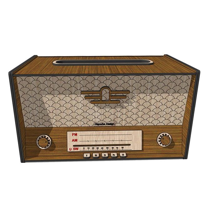 جای دستمال کاغذی مدل  رادیو قدیمی کد CAZ703