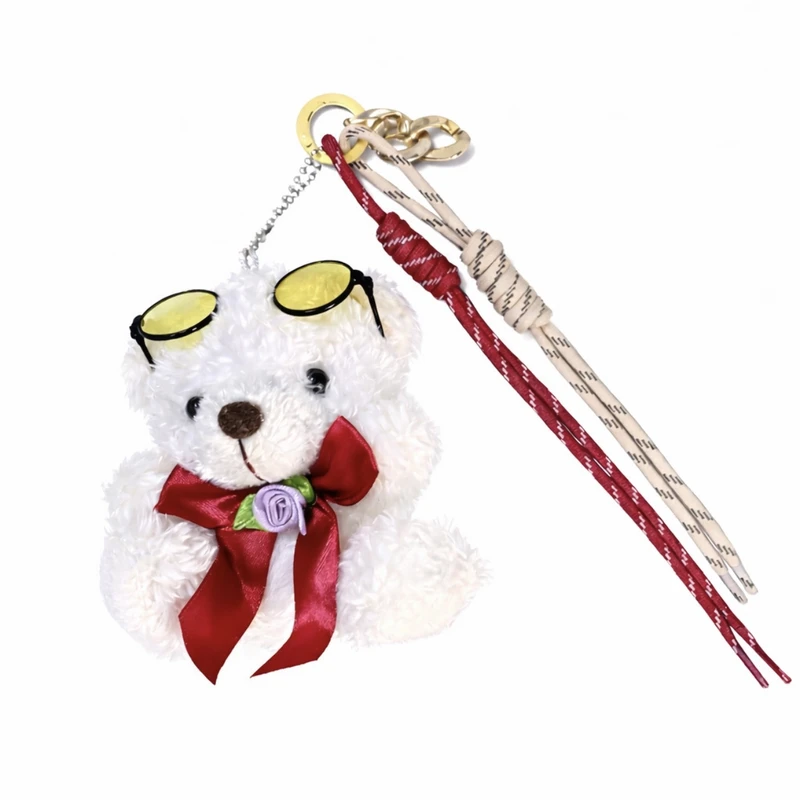 آویز کیف زنانه مدل چارم بگ طرح خرس عینکی