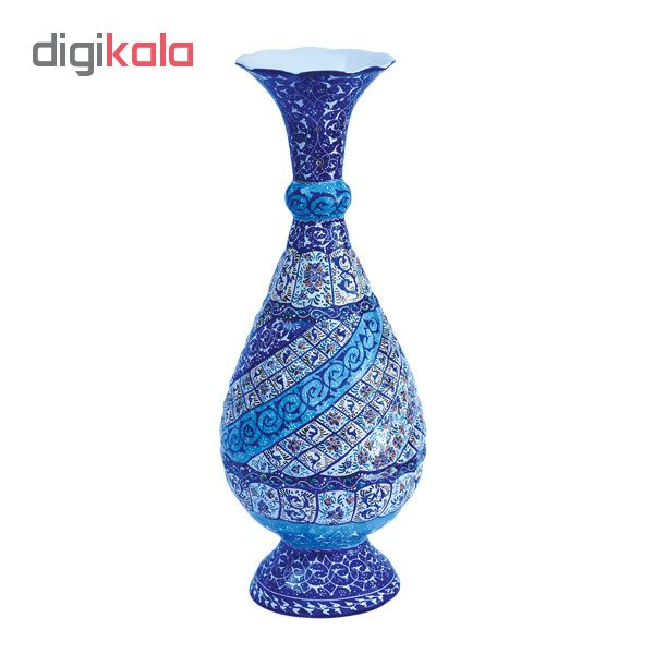 ست جفت گلدان میناکاری مدل اسلیمی 25 سانتی متری بسته دو عددی