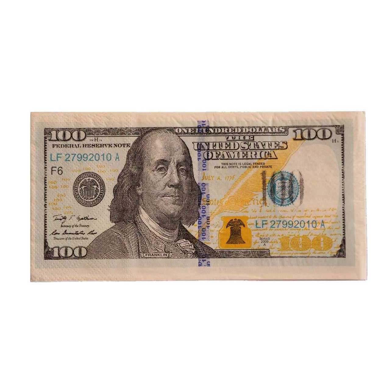 دستمال سفره طرح دلار بسته 10 عددی