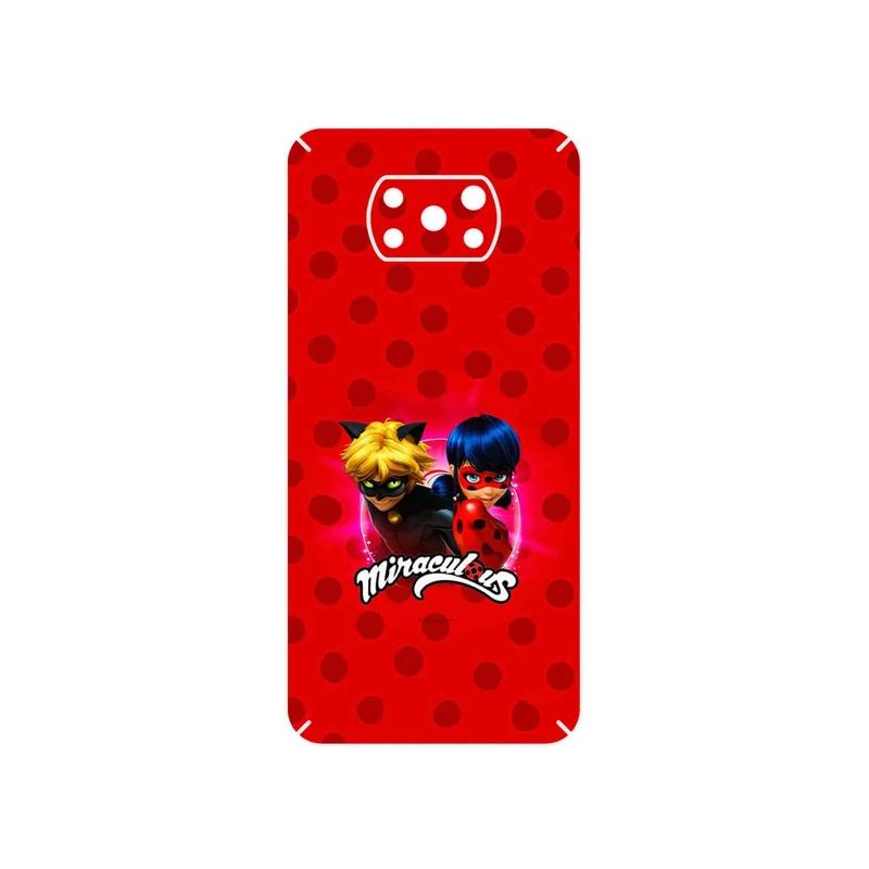 برچسب پوششی ماهوت مدل Ladybug and Cat Noir مناسب برای گوشی موبایل شیائومی Poco X3 Pro