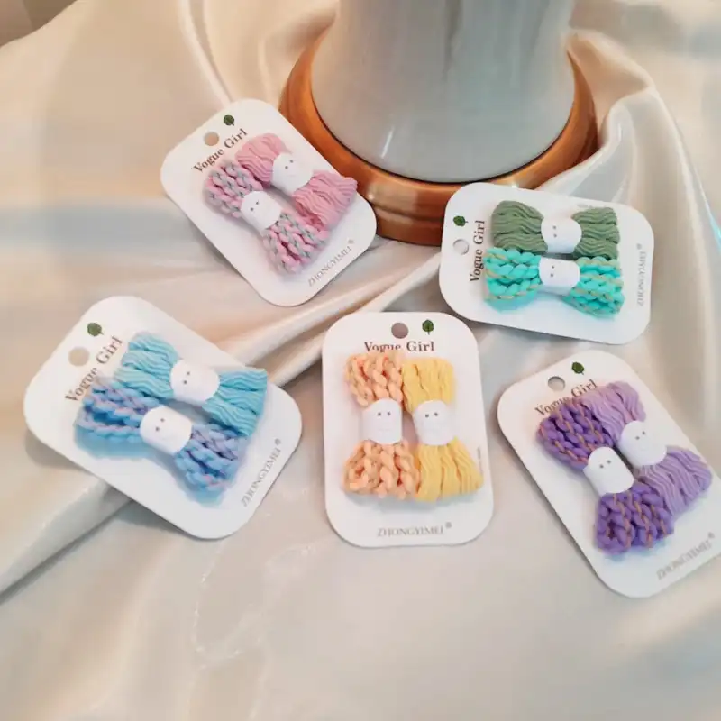 کش مو زنانه مدل بافته و مارپیچ کد ngr354 بسته 6 عددی