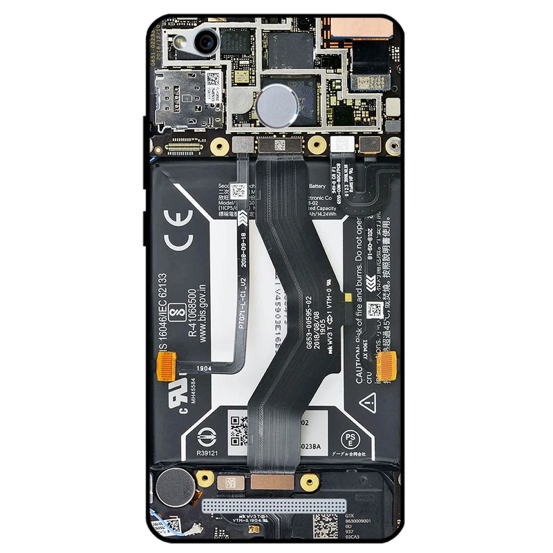 کاور مگافون طرح برد موبایل مدل 8004 مناسب برای گوشی موبایل شیائومی Redmi 3 / 3s / 3 Pro	