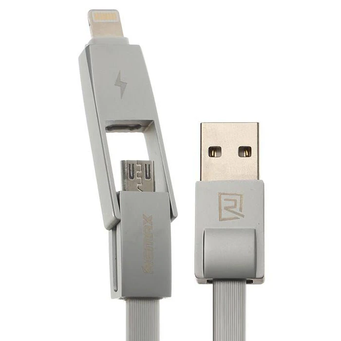 کابل تبدیل USB به microUSB/لایتنینگ ریمکس مدل RC_042 طول 1 متر 