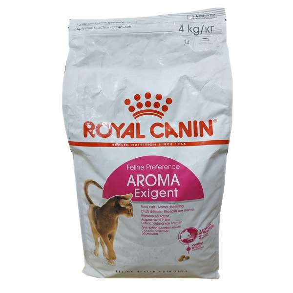 غذا خشک گربه رویال کنین مدل aroma exigent وزن 4کیلوگرم