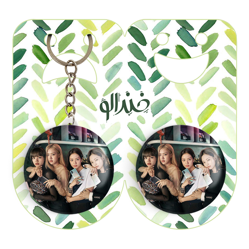 پیکسل خندالو مدل گروه بلک پینک کد 14563 به همراه جاکلیدی