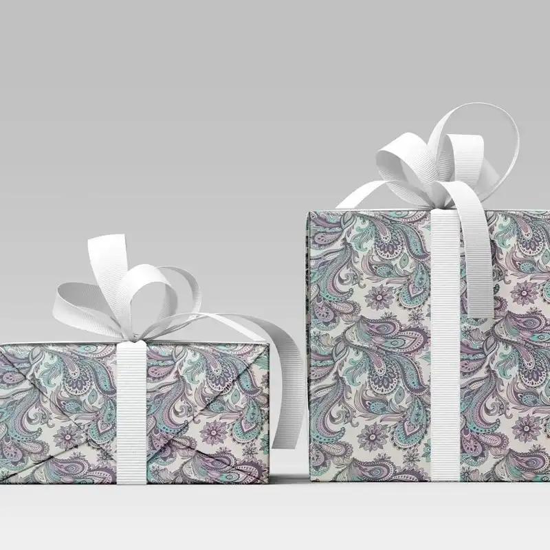 کاغذ کادو مدل بته جقه بسته 2 عددی