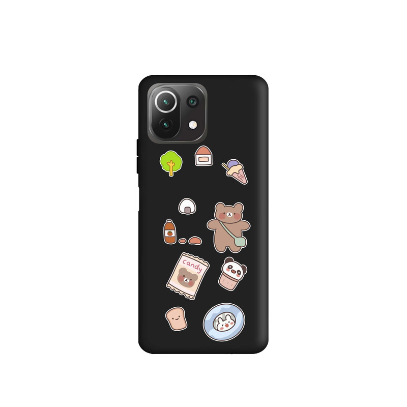 کاور طرح خرس شکلاتی کد m3089 مناسب برای گوشی موبایل شیائومی Mi 11 Lite / Mi 11 Lite 5G 