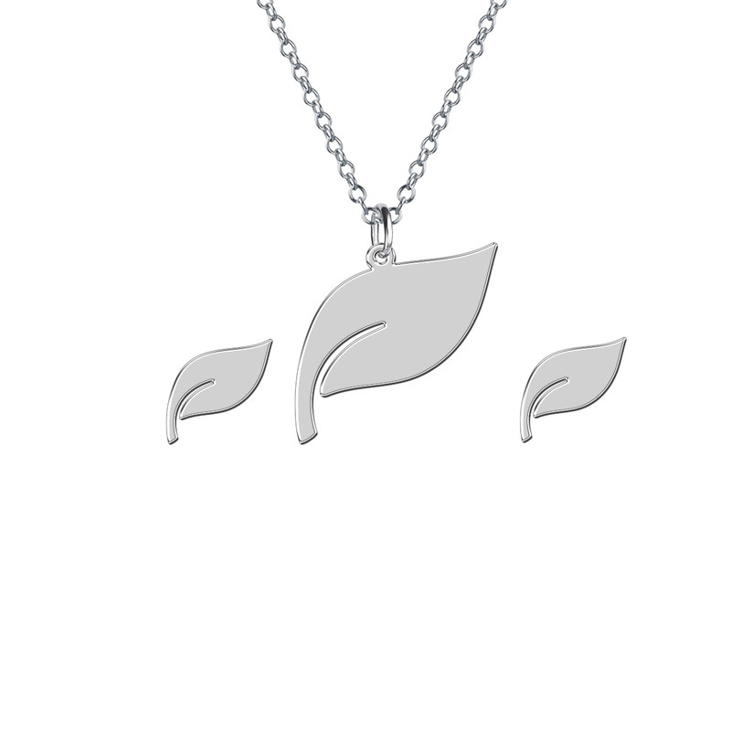 نیم ست نقره ترمه 1 طرح برگ کد L23
