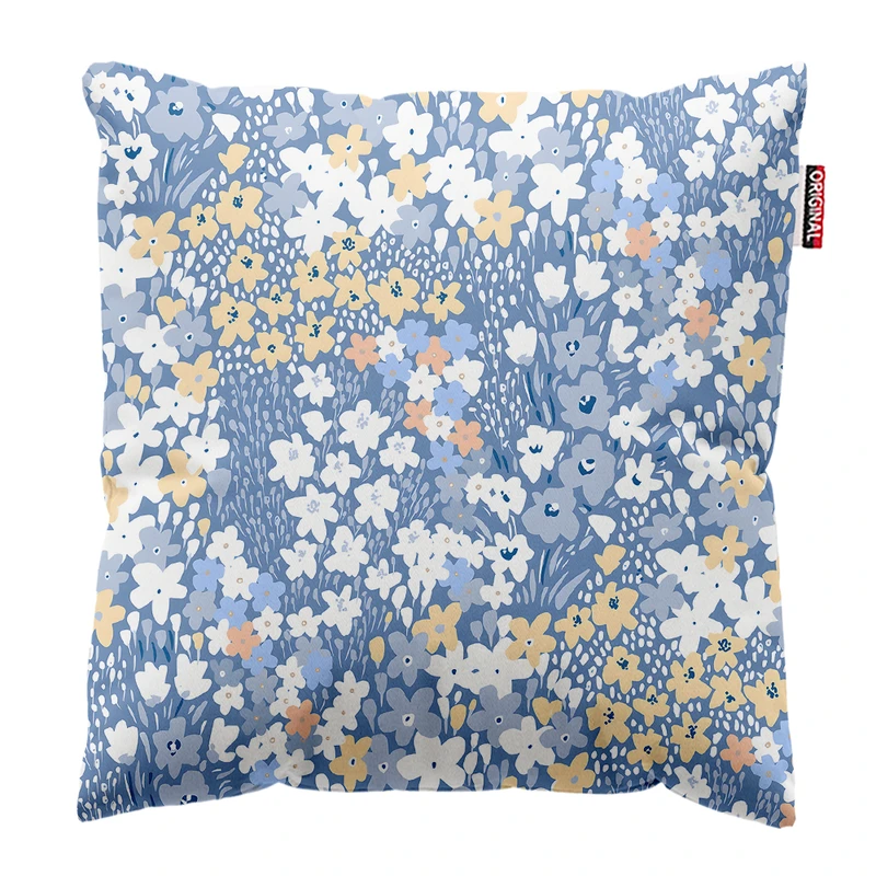 کوسن پاد آفرین مدل مینیمال طرح گل و برگ کد PK303067 سایز 30*30 سانتی متر