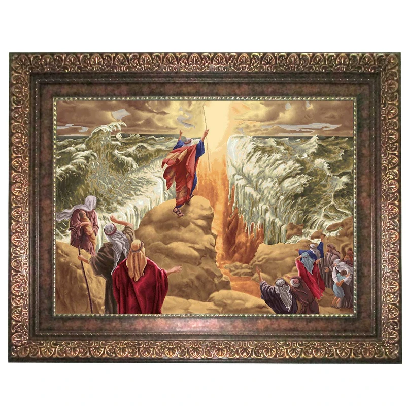 تابلو فرش ماشینی نقش نگار رضوی طرح حضرت موسی کد 888P