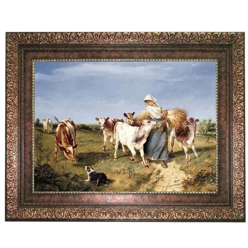 تابلو فرش ماشینی نقش نگار رضوی طرح چراگاه کد 894P