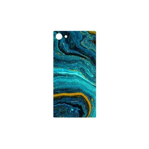 MAHOOT Turquoise marblewith golden streaks Cover Sticker for Sony Xperia Z5 Compact