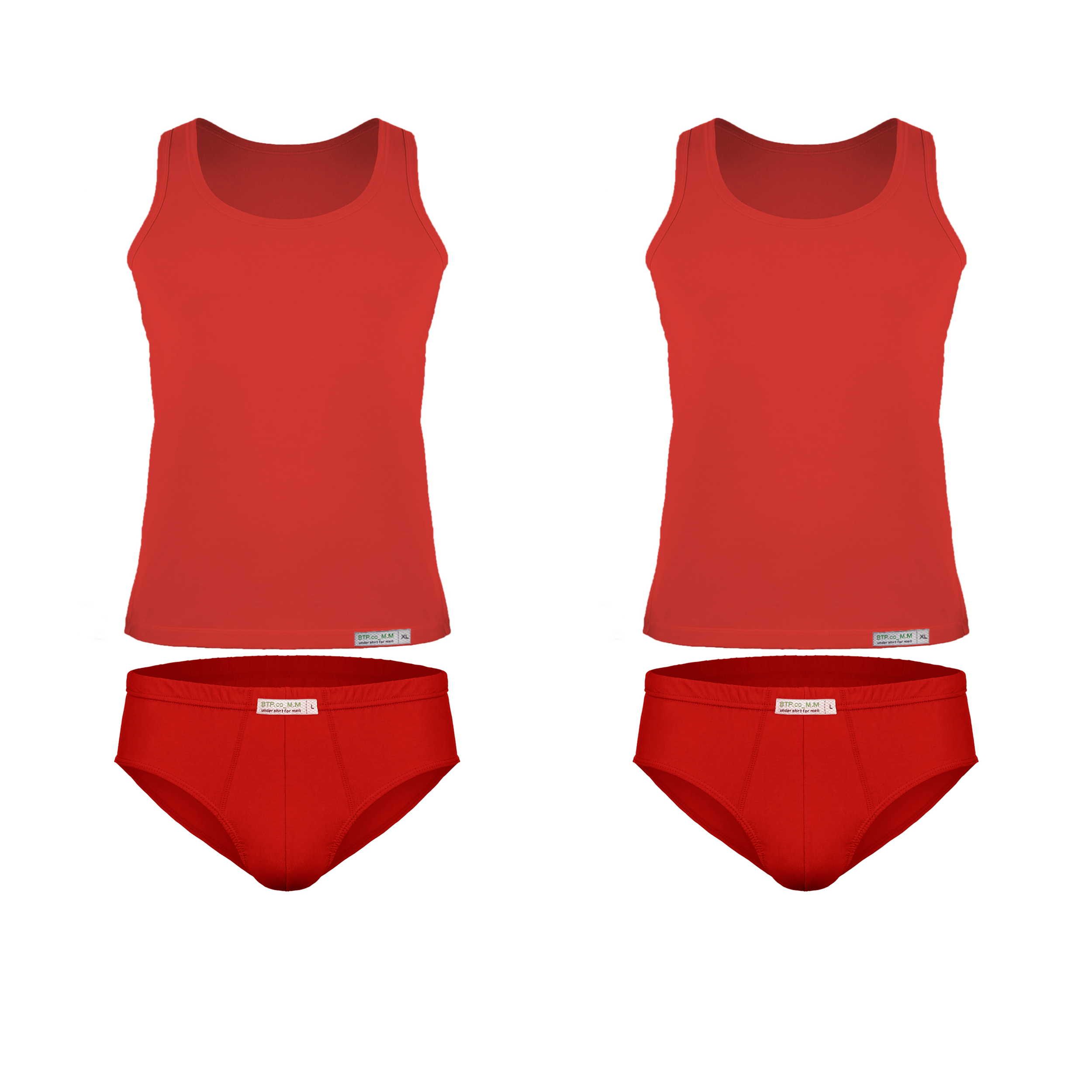  ست شورت و زیرپوش مردانه برهان تن پوش مدل 001-2-2 بسته 2 عددی 