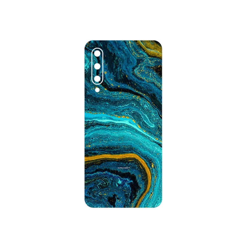 برچسب پوششی ماهوت مدل Turquoise marblewith golden streaks مناسب برای گوشی موبایل شیائومی Mi 9 SE