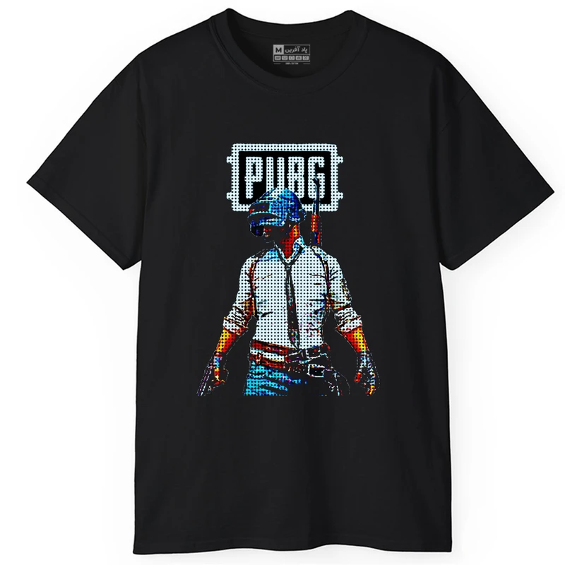 تی‌ شرت آستین کوتاه یقه گرد مردانه پاد آفرین مدل پابجی PUBG کد 1822