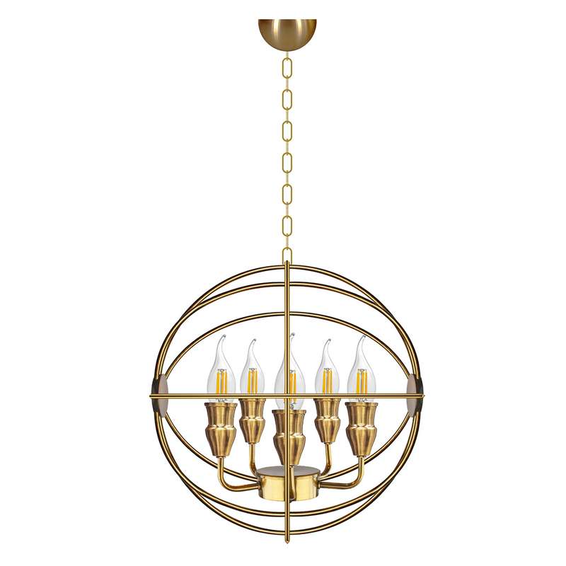 لوستر 5 شعله مدل کره