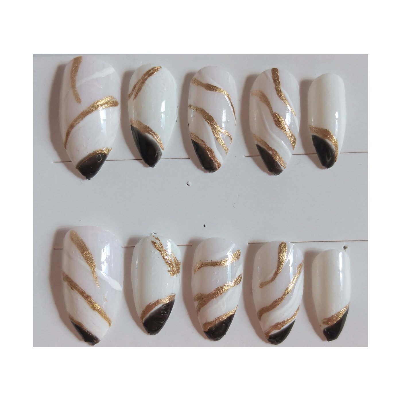 ناخن مصنوعی مدل کروم  بسته ده عددی