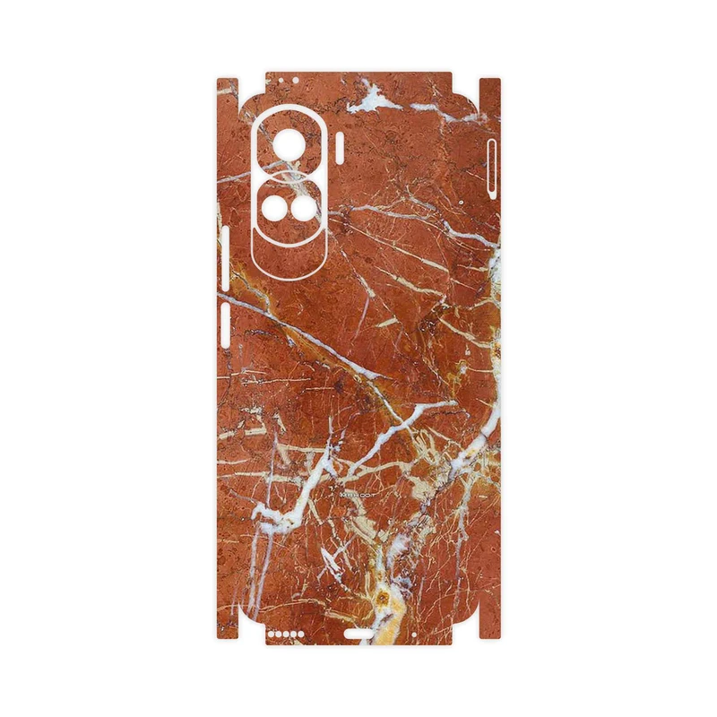 برچسب پوششی ماهوت مدل Red Marble-FullSkin مناسب برای گوشی موبایل آنر 90 Lite
