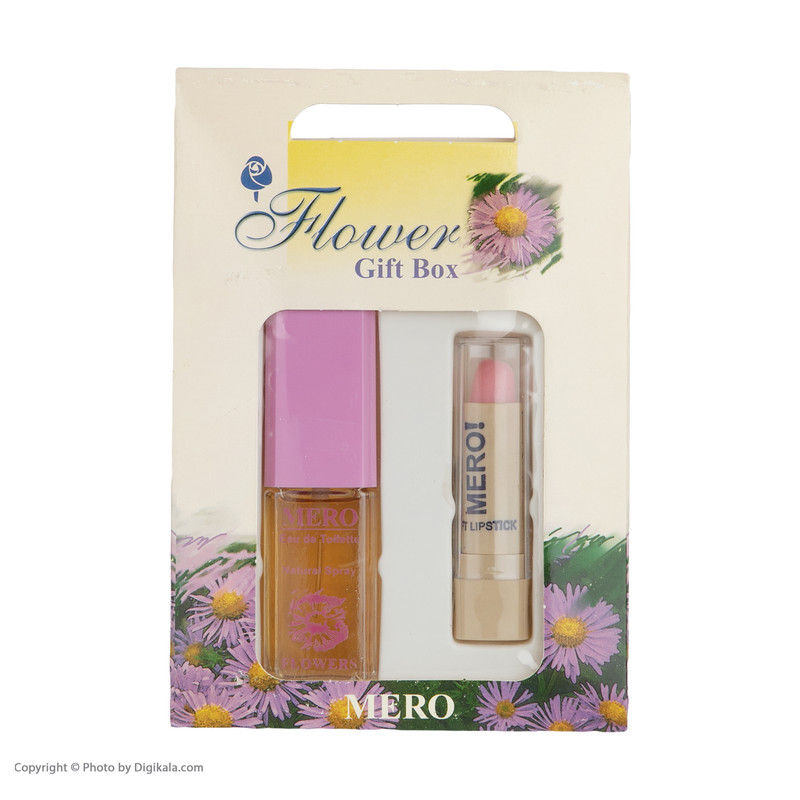 بالم لب مرو به همراه عطر جیبی مدل Flower حجم ۱۵ میلی لیتر
