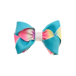 گیره مو زنانه مدل پاپیون رنگین کمان