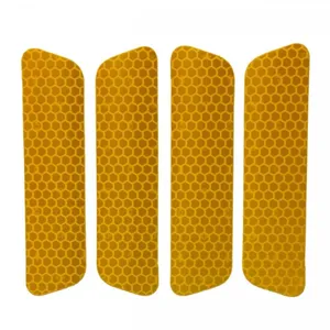 برچسب شبرنگ هشدار باز بودن درب خودرو مدل YELLOW بسته 4 عددی