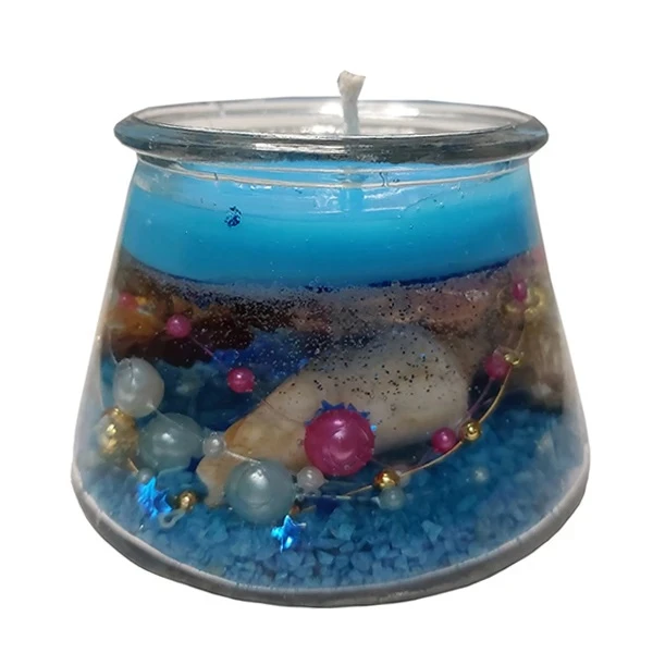 شمع ژله ای بدون بو مدل اقیانوس کد 01 زمان اتمام 80 ساعت