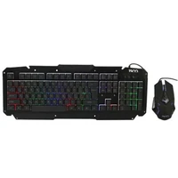 کیبورد و ماوس مخصوص بازی تسکو مدل TKM 8133، سوییچ ممبران ، Full Size، نورپردازی LED RGB