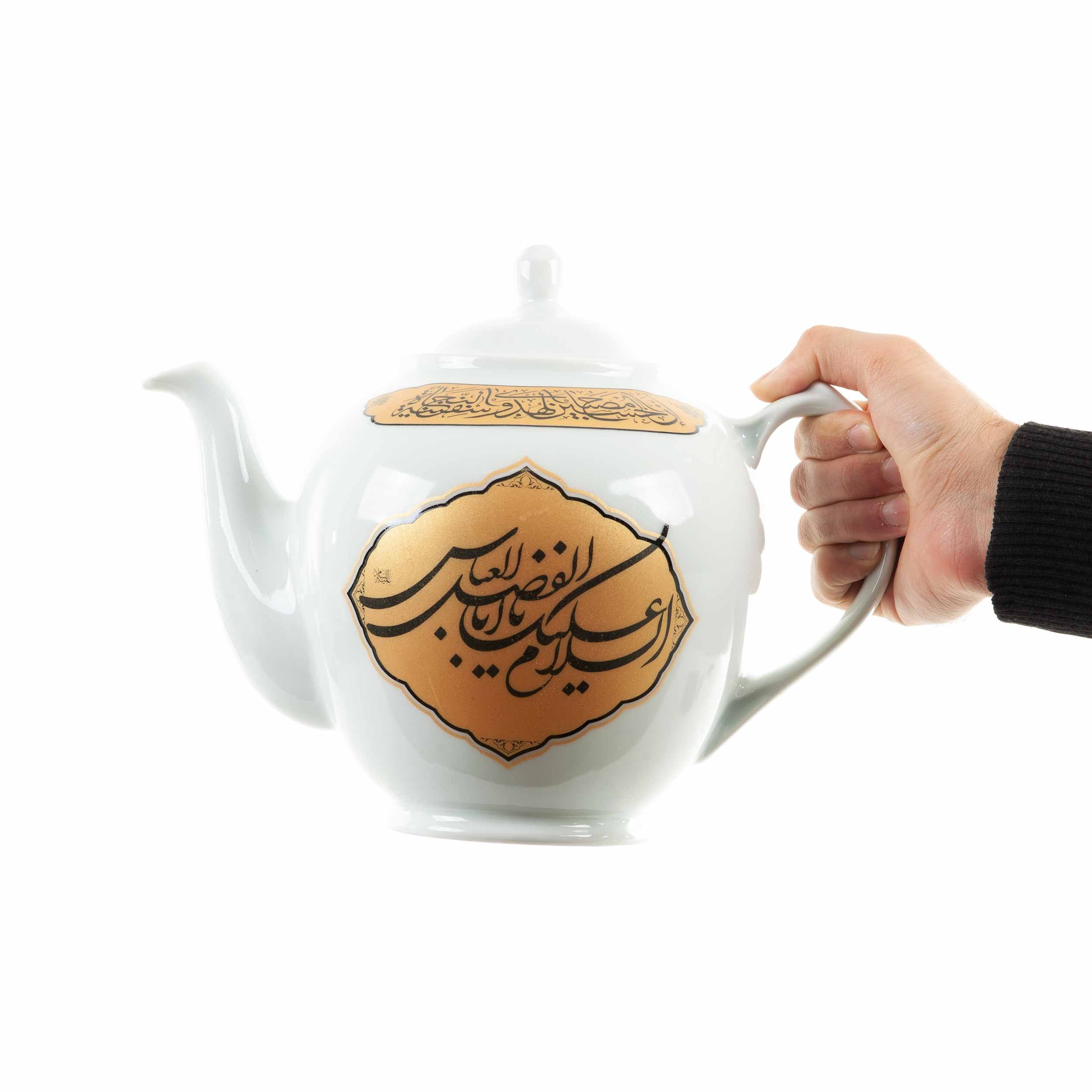 قوری طرح مذهبی سلام بر امام حسین و اباالفضل العباس علیهم السلام کد 40001848 قوری طرح مذهبی سلام بر امام حسین و اباالفضل العباس علیهم السلام کد 40001848