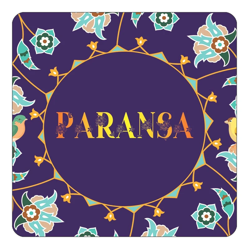 مگنت کاکتی طرح اسم پرنسا paransa مدل گل و بلبل کد mg16690