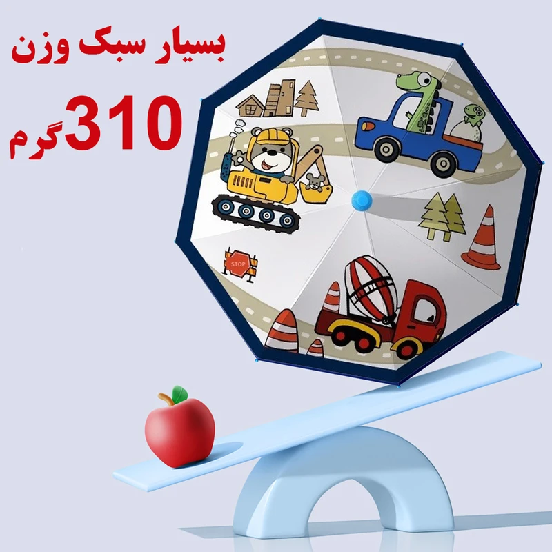 عکس شماره 12 : چتر بچگانه 8 پره مدل construction قطر 88 سانتی-متر