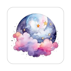 زیر لیوانی کاکتی طرح ماه و ستاره مدل mp53469