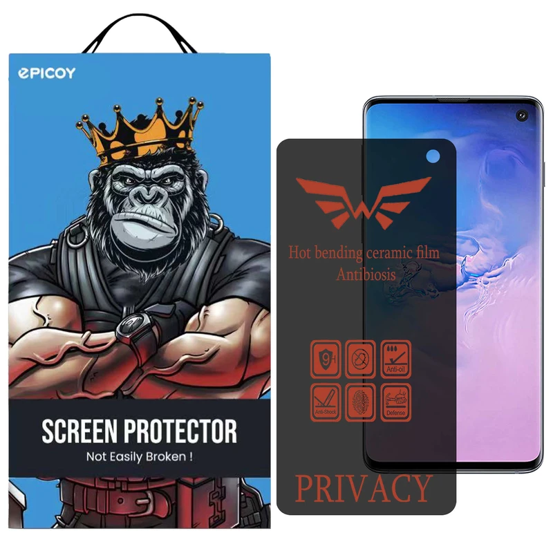 محافظ صفحه نمایش حریم شخصی اپیکوی مدل  Nano-Privacy مناسب برای گوشی موبایل سامسونگ Galaxy S10