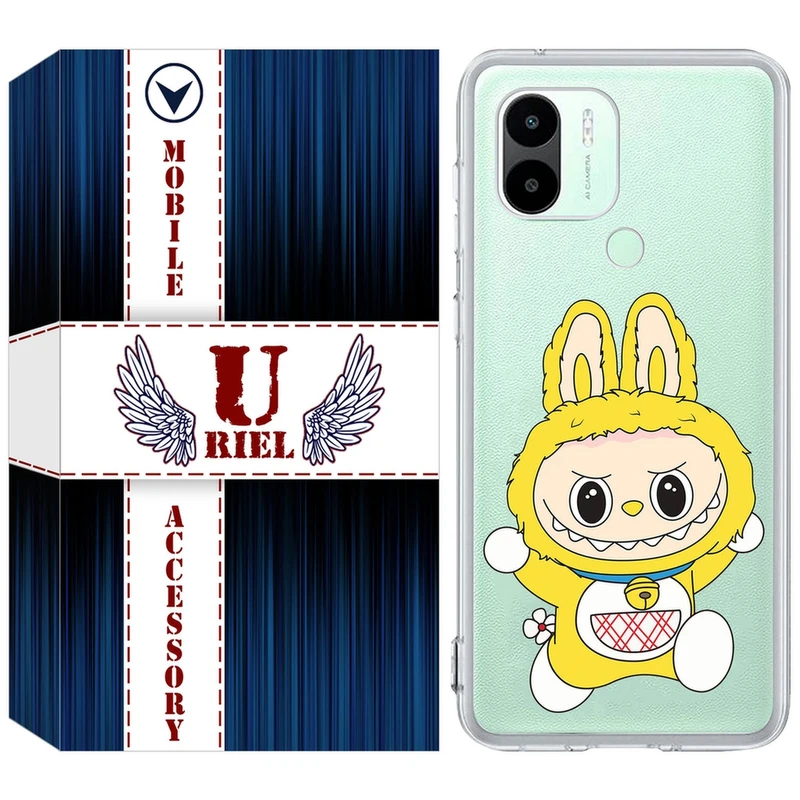 کاور یوریل قاب مدل Clear کد 122 طرح لبوبو Labubu مناسب برای گوشی موبایل شیائومی Redmi A1 Plus / A2 Plus