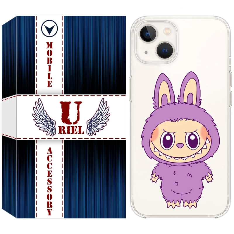 کاور یوریل مدل Clear کد 150 طرح لبوبو Labubu مناسب برای گوشی موبایل اپل iPhone 13