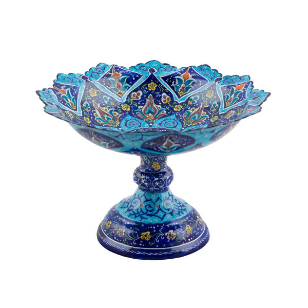 شیرینی خوری میناکاری مدل کهن 20 سانتی متری