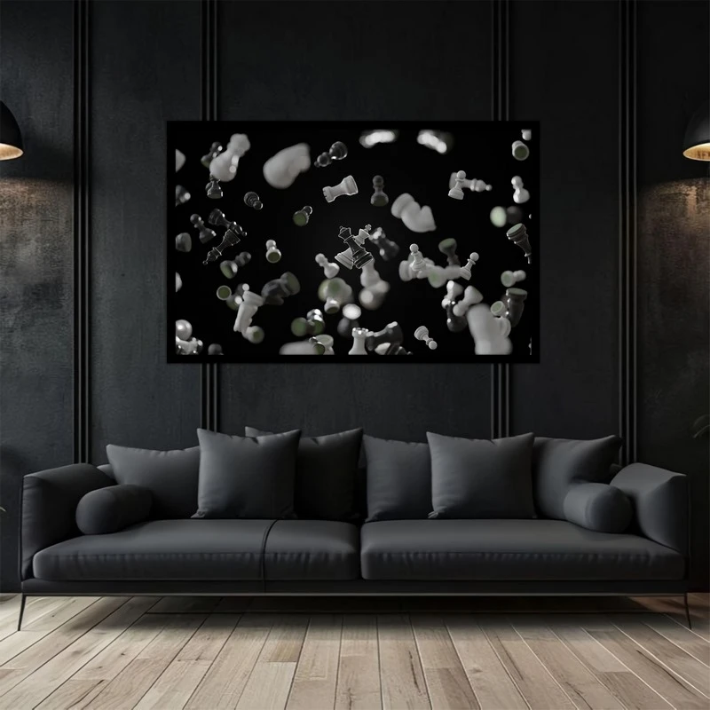 تابلو بکلیت طرح بازی مهره شطرنج مدل  B-bu5057