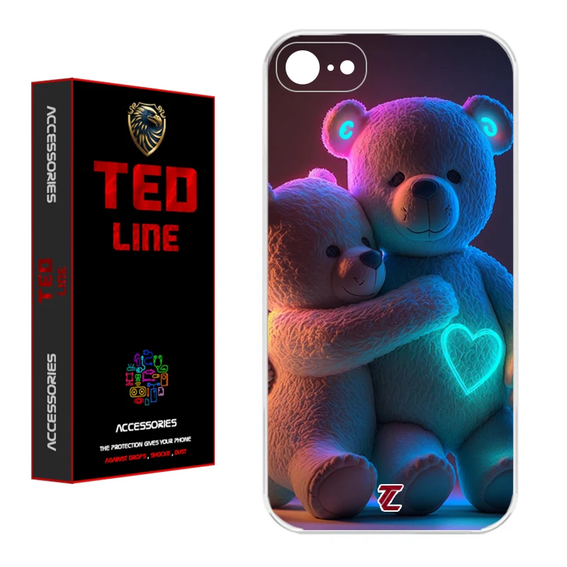 کاور تد لاین طرح خرس عاشق کد 1112 مناسب برای گوشی موبایل اپل Iphone 7 / 8 / SE 2020