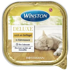 کنسرو غذای گربه وینستون مدل mit geflugel deluxe وزن 100گرم 