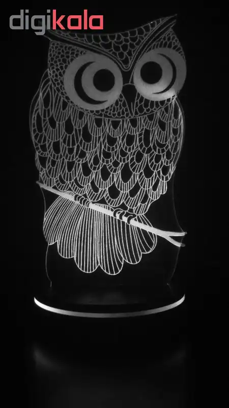 چراغ خواب پارسافن لیزر طرح جغد 16 رنگ ریموت دار