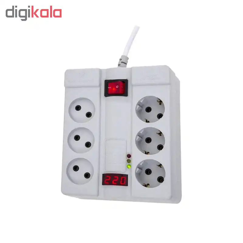 چندراهی برق و محافظ پارت الکتریک ، طول کابل 5 متر مدل EW-324F3