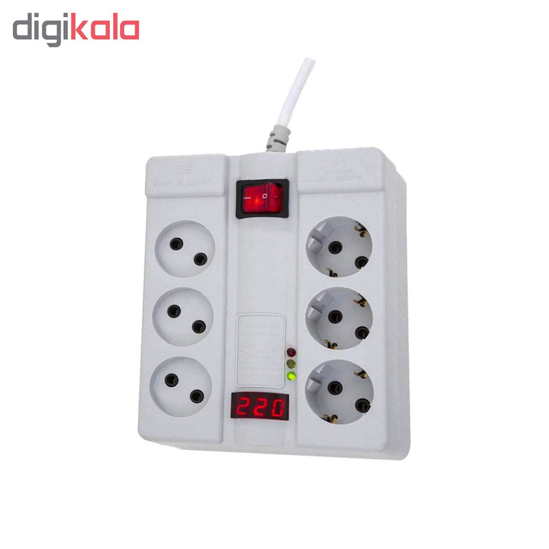 چندراهی برق و محافظ پارت الکتریک ، طول کابل 5 متر مدل EW-324F3