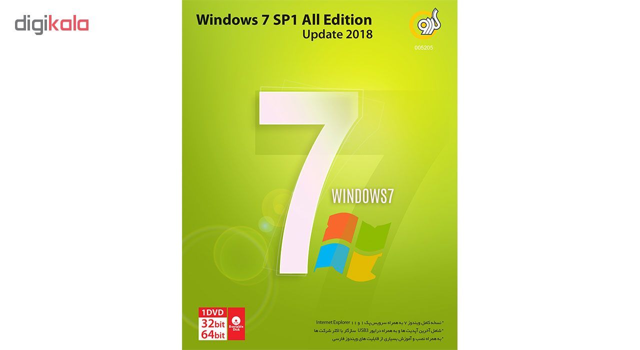 سیستم عامل ویندوز گردو Windows 7 SP1 All Edition Update 2018 DVD5